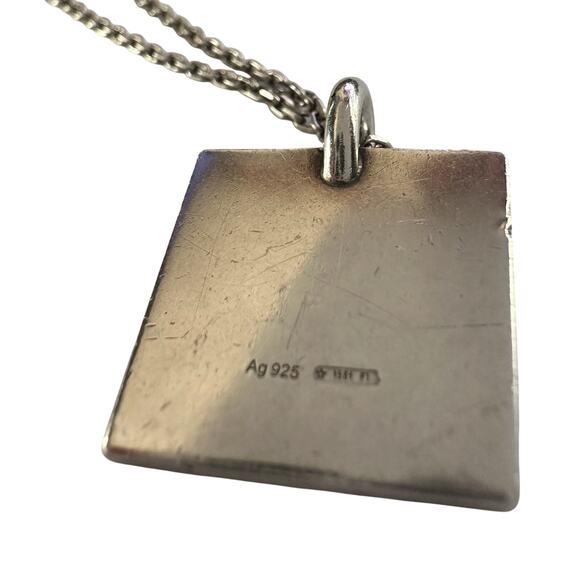 Gucci Logo Square Pendant on 19" Chain - Picture 8 of 13